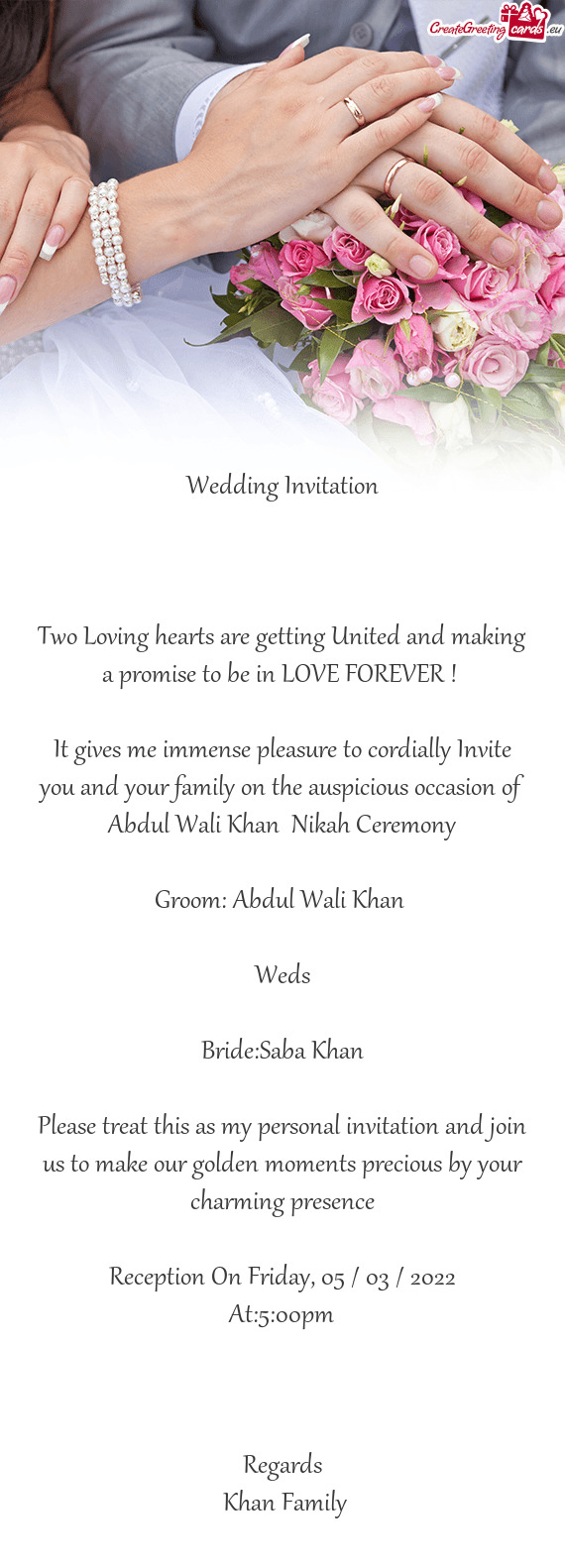 Abdul Wali Khan Nikah Ceremony