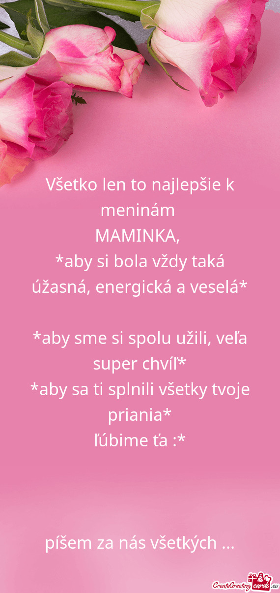 Aby si bola vždy taká úžasná, energická a veselá