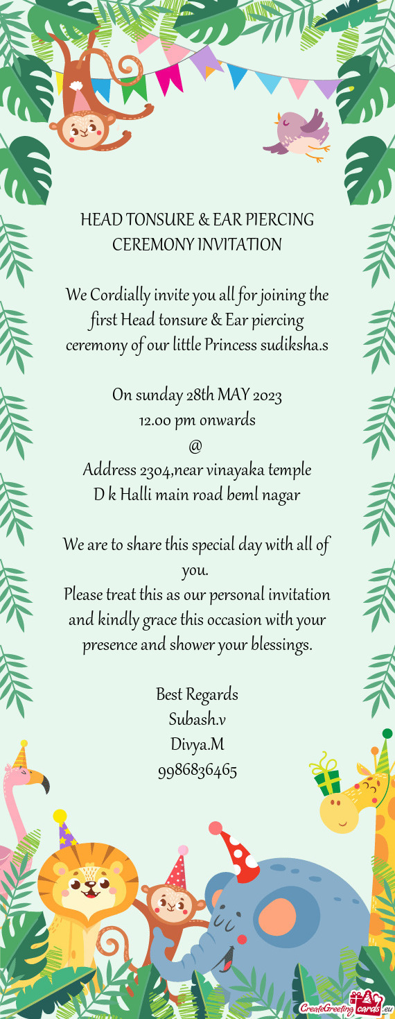 Address 2304,near vinayaka temple