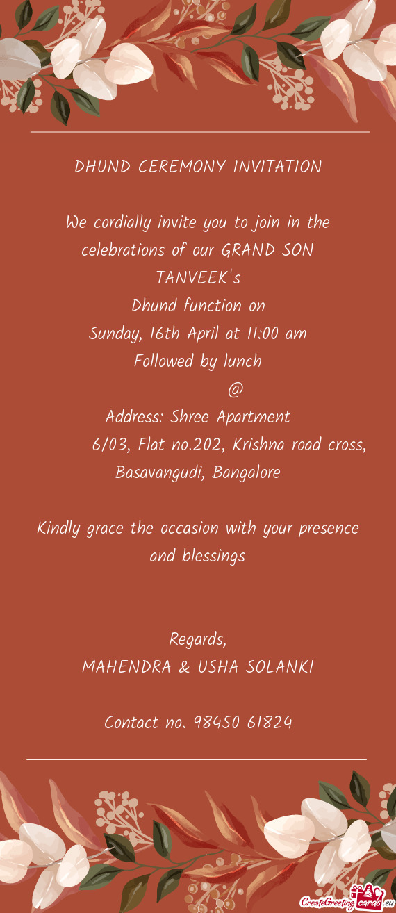 Address: Shree Apartment