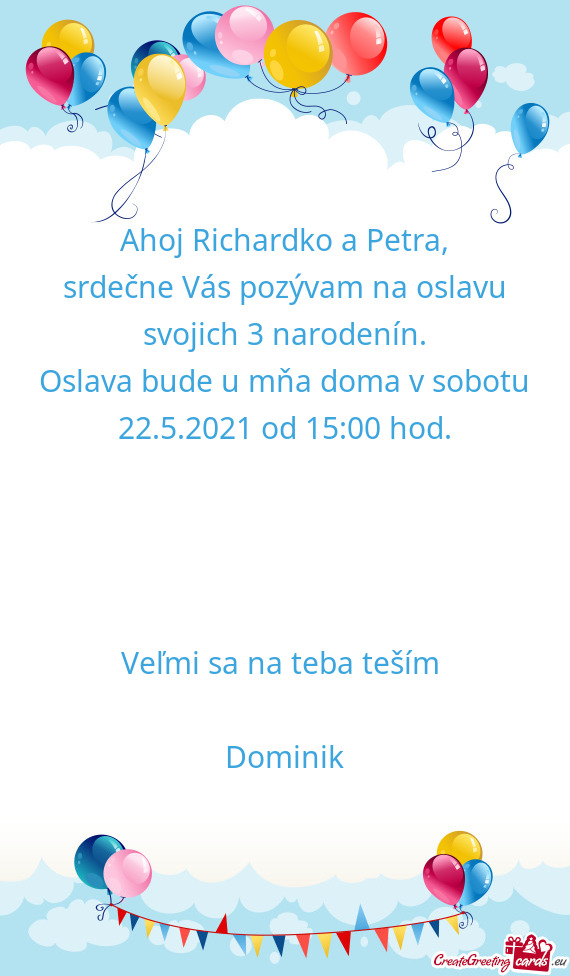 Ahoj Richardko a Petra