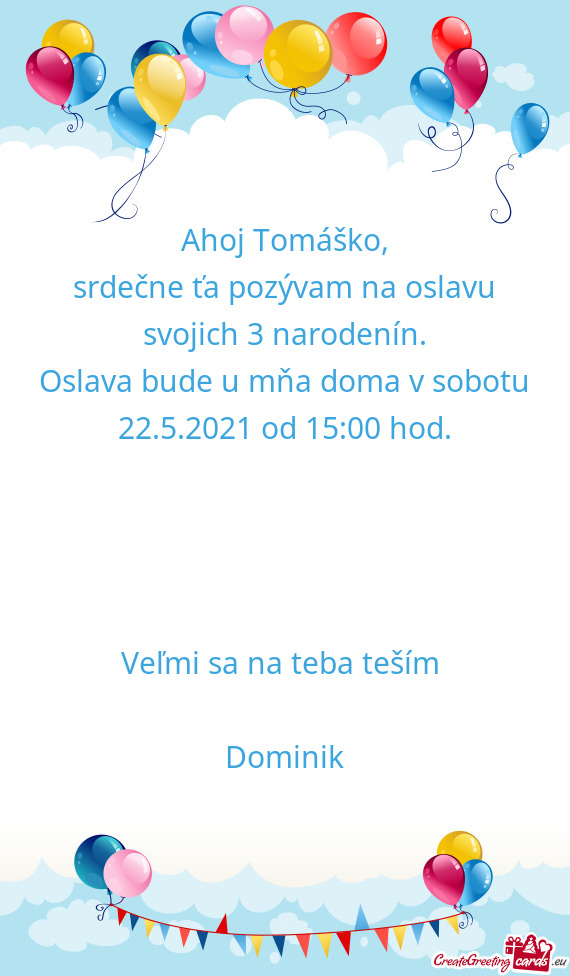 Ahoj Tomáško