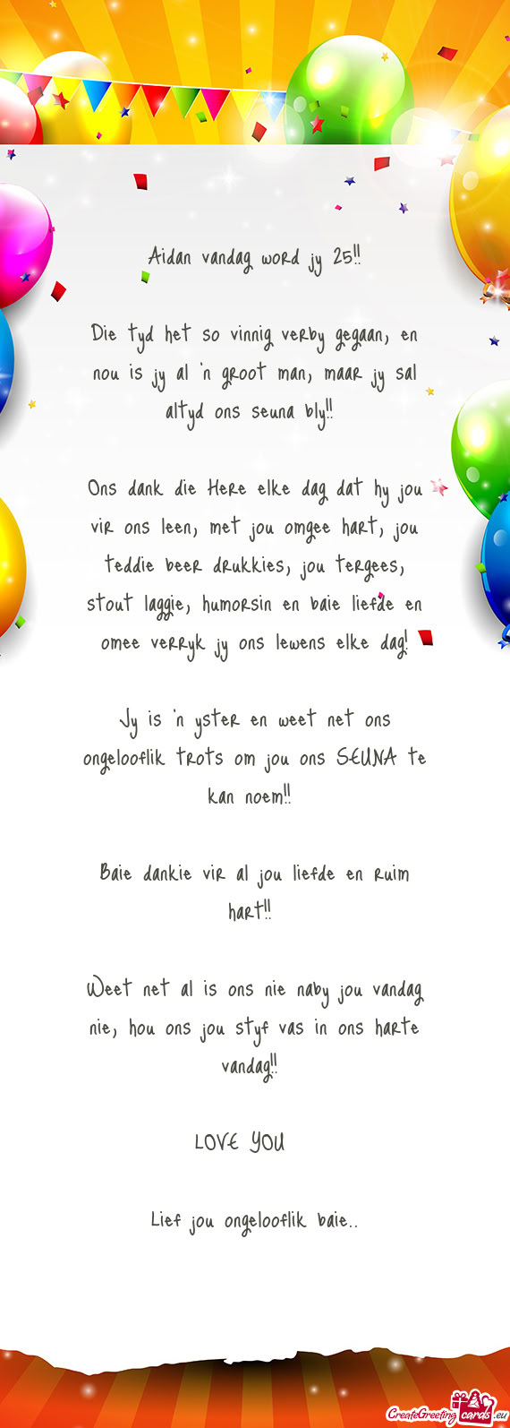 Aidan vandag word jy 25