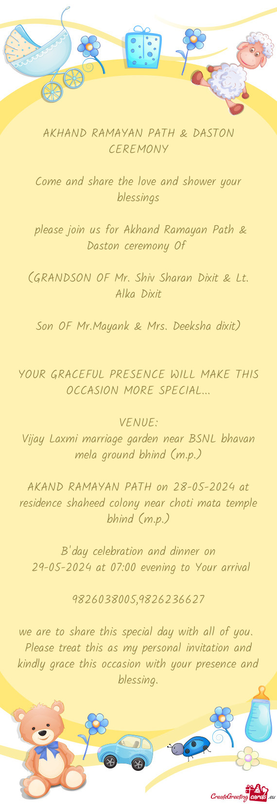 AKHAND RAMAYAN PATH & DASTON CEREMONY