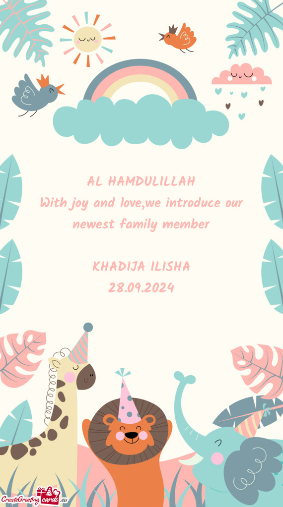 AL HAMDULILLAH With joy and love