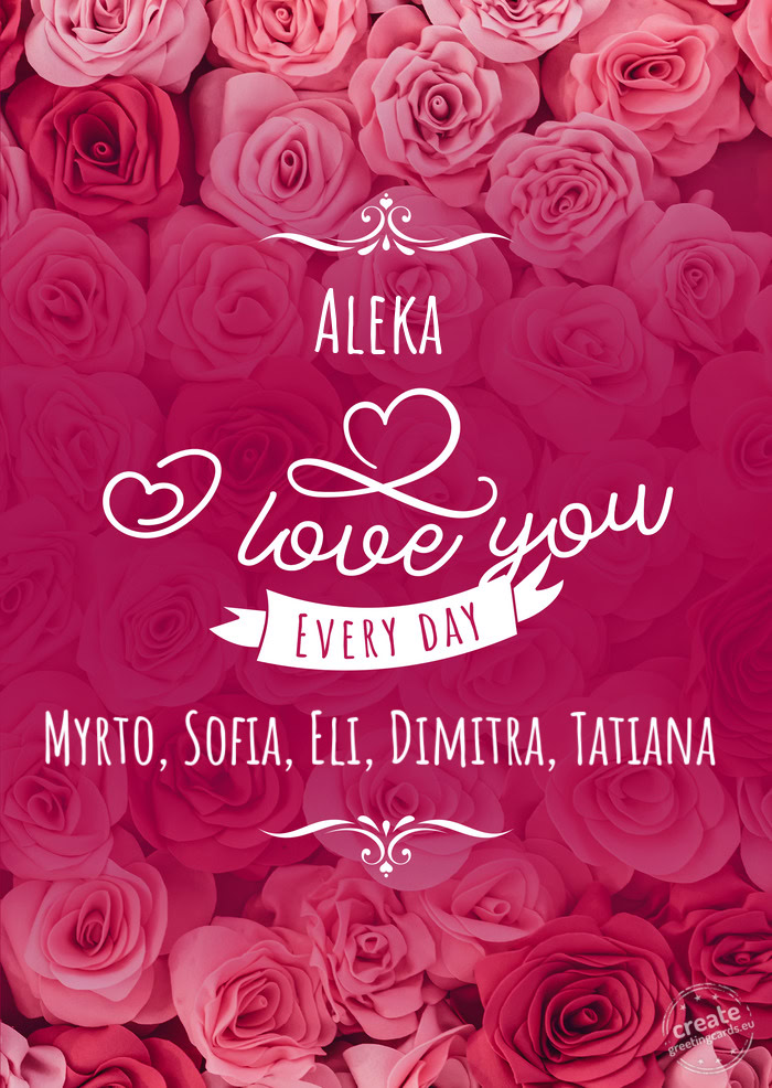 Aleka Myrto, Sofia, Eli, Dimitra, Tatiana