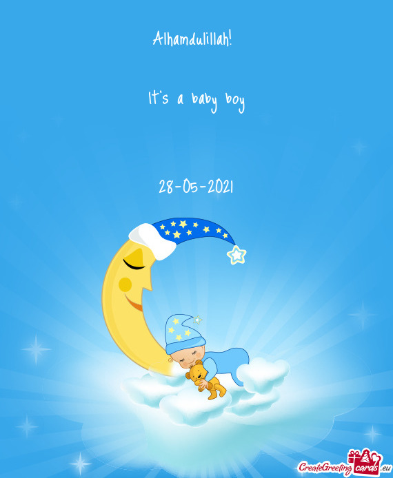 Alhamdulillah!     It s a baby boy      28-05-2021