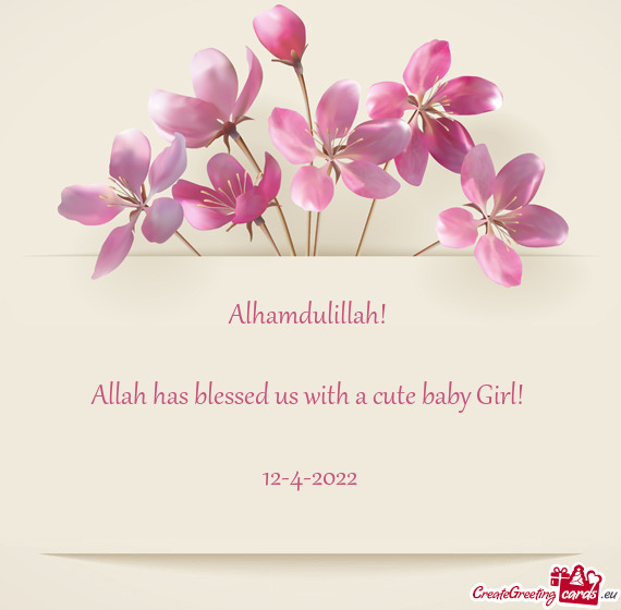 Alhamdulillah!  Allah has blessed us with a cute baby Girl!  12-4-2022