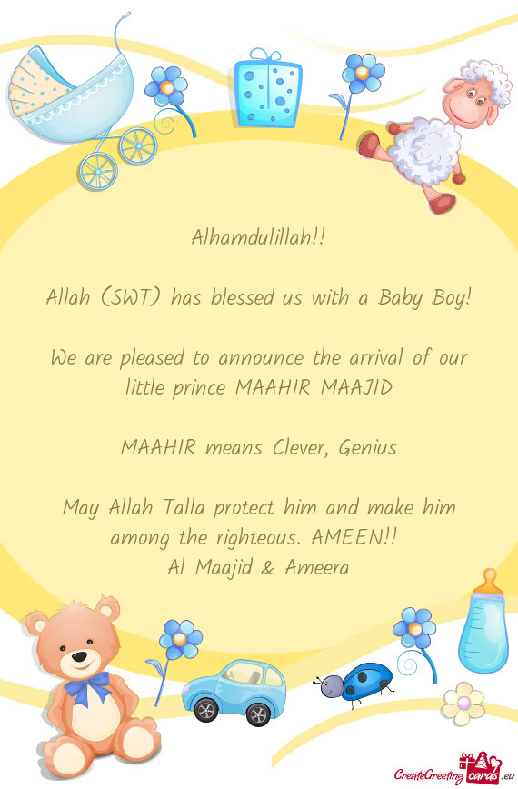 Alhamdulillah!! Allah