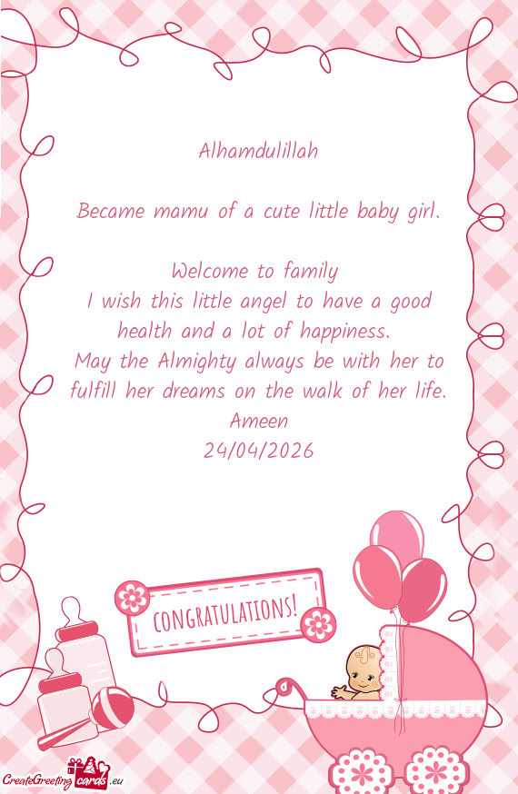 Alhamdulillah Became mamu of a cute little baby girl