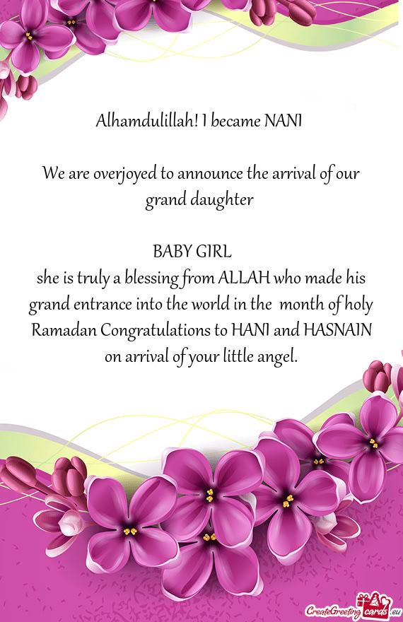 Alhamdulillah! I became NANI