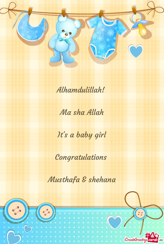 Alhamdulillah!  Ma sha Allah It