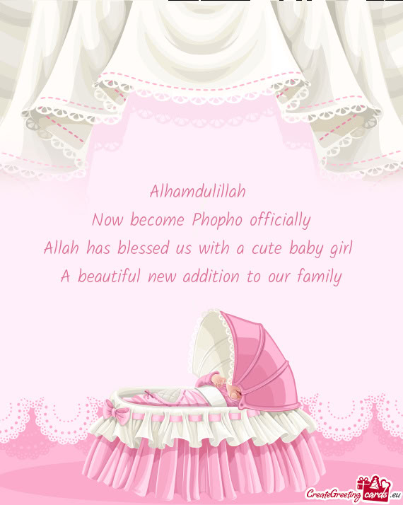 Alhamdulillah Now become Phopho officially Allah has blessed us with a cute baby girl A beautif