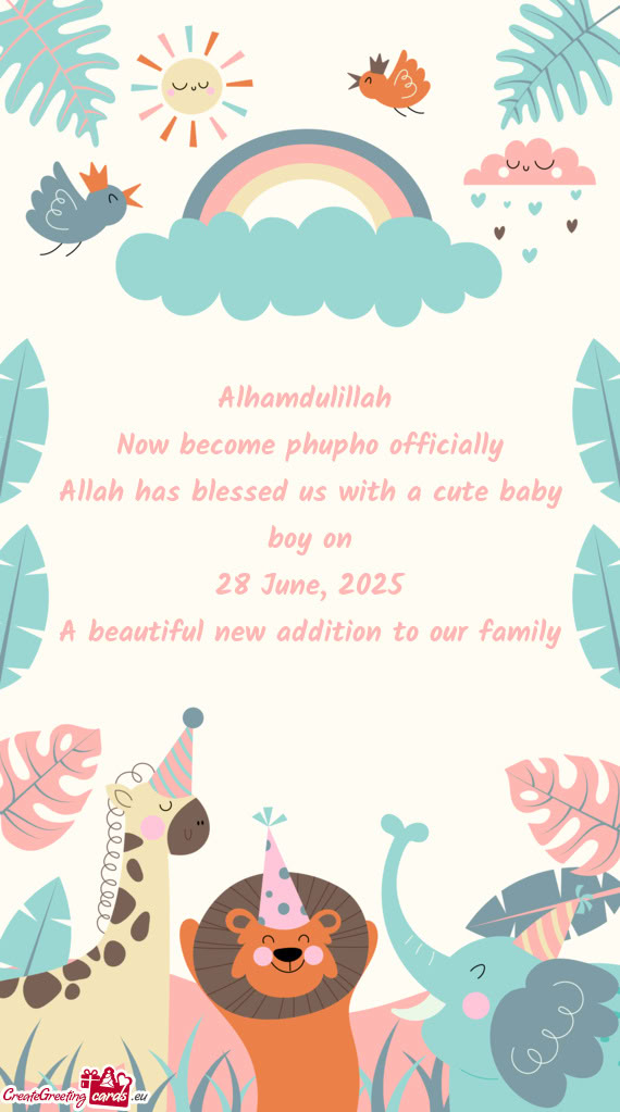 Alhamdulillah Now become phupho officially Allah has blessed us with a cute baby boy on 28 June