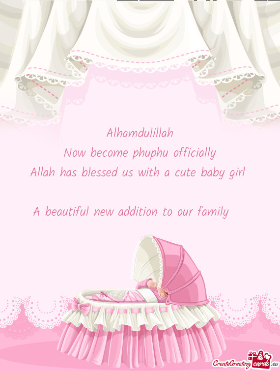 Alhamdulillah Now become phuphu officially Allah has blessed us with a cute baby girl  A beauti