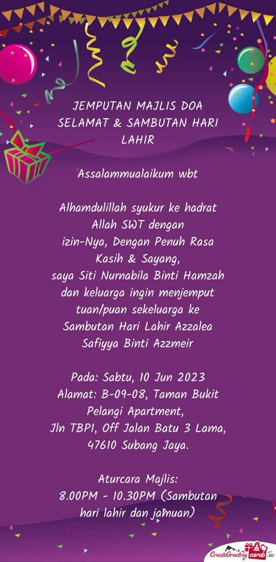 Alhamdulillah syukur ke hadrat Allah SWT dengan