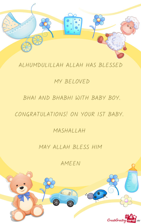 ALHUMDULILLAH ALLAH HAS BLESSED