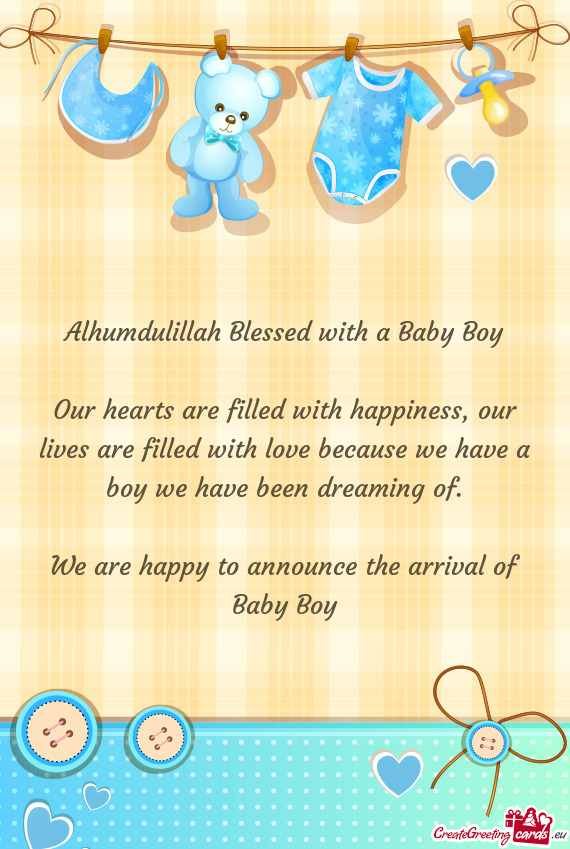 Alhumdulillah Blessed with a Baby Boy