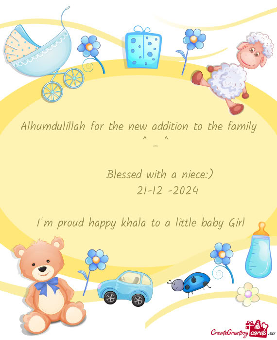 Alhumdulillah for the new addition to the family