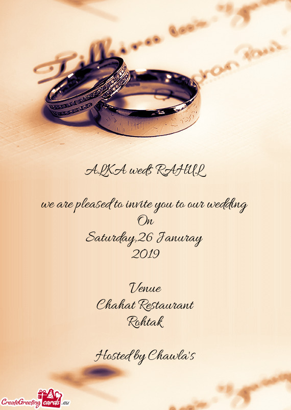 ALKA weds RAHUL