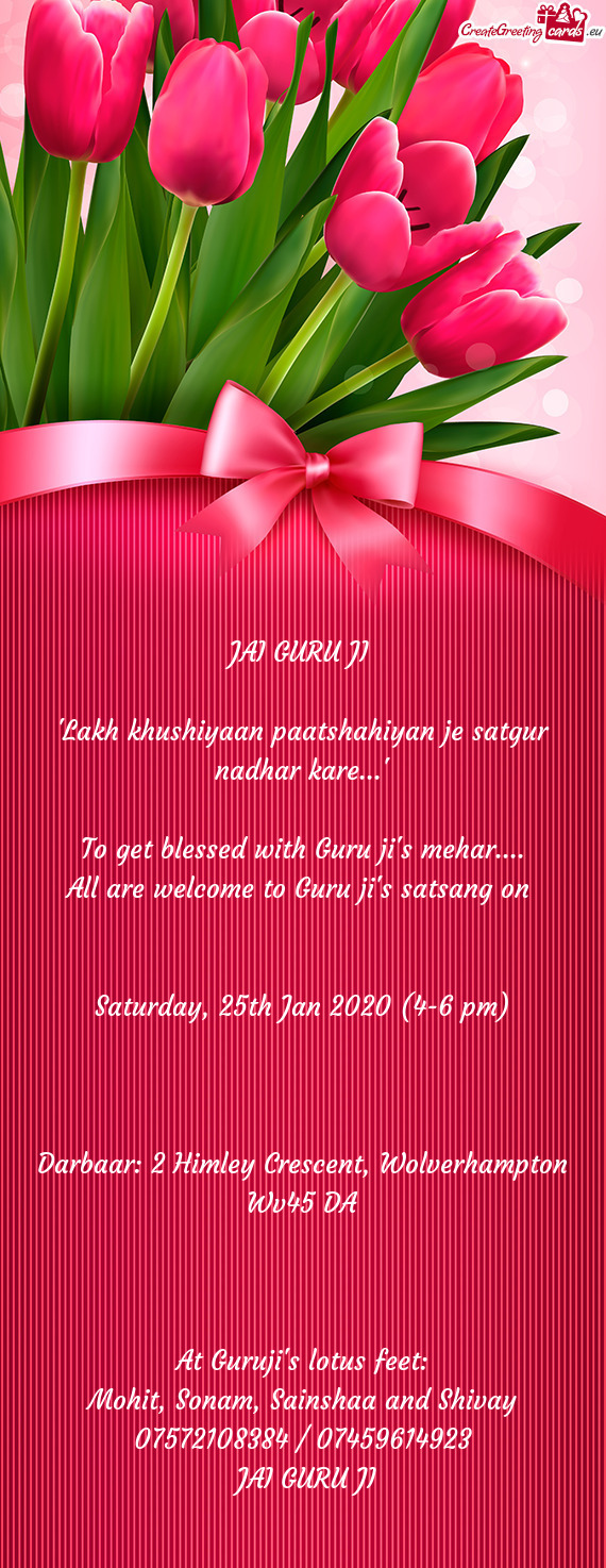 All are welcome to Guru ji