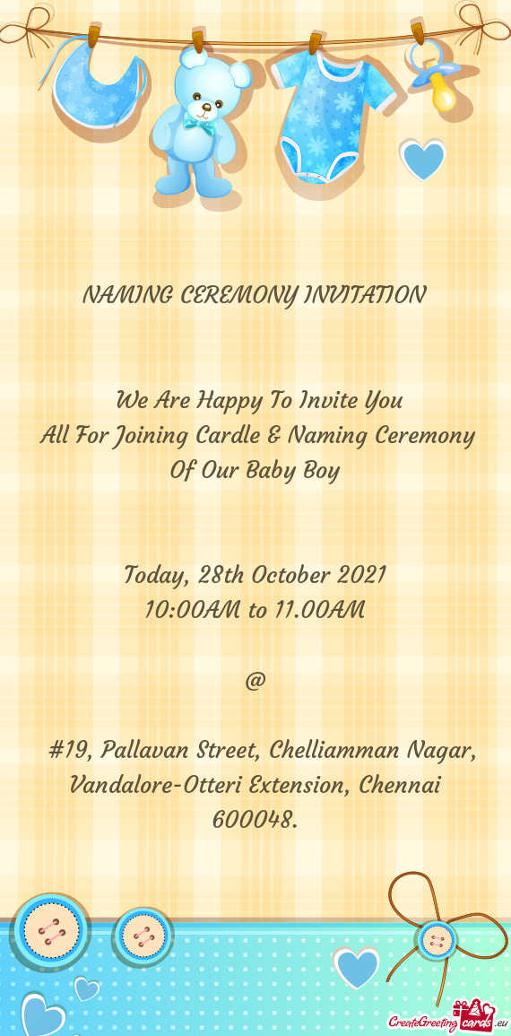 All For Joining Cardle & Naming Ceremony Of Our Baby Boy