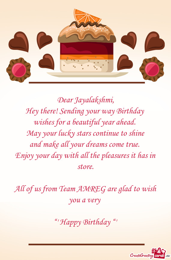 All of us from Team AMREG are glad to wish you a very