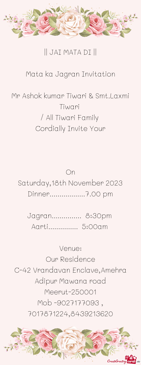 / All Tiwari Family