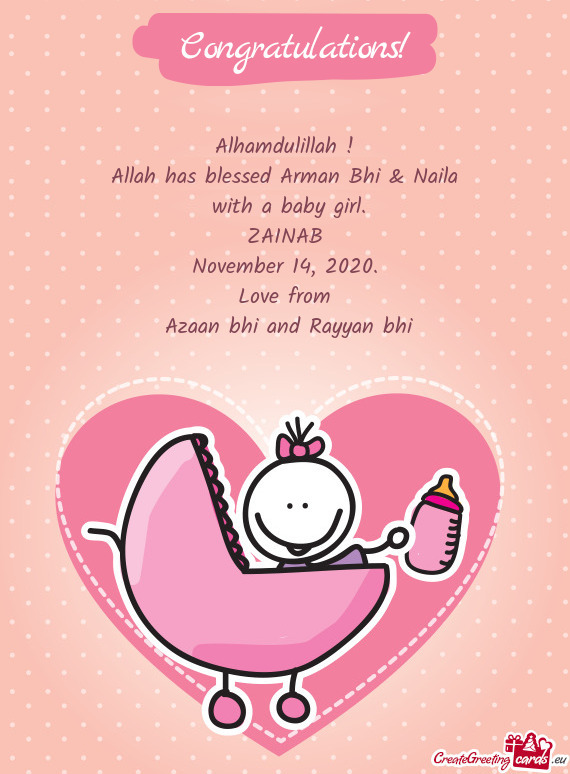 Allah has blessed Arman Bhi & Naila