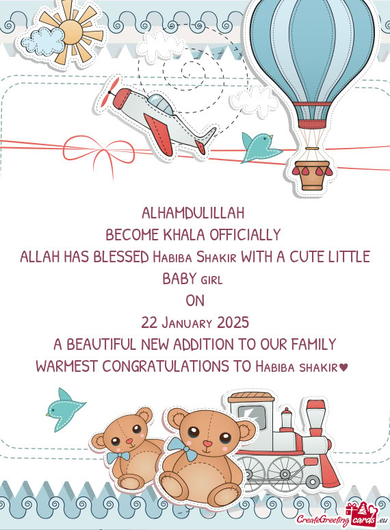 ALLAH HAS BLESSED Habiba Shakir WITH A CUTE LITTLE