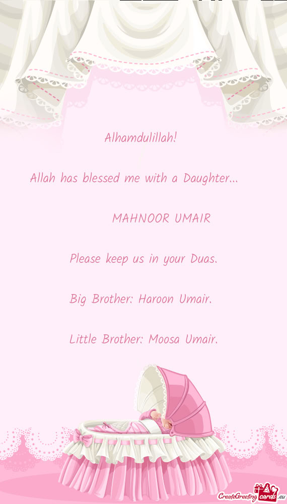 Allah has blessed me with a Daughter...🩷💕