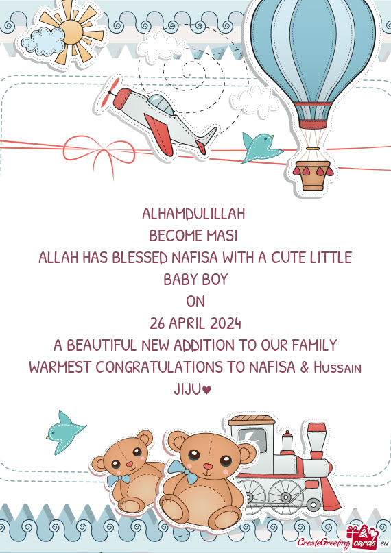 ALLAH HAS BLESSED NAFISA WITH A CUTE LITTLE