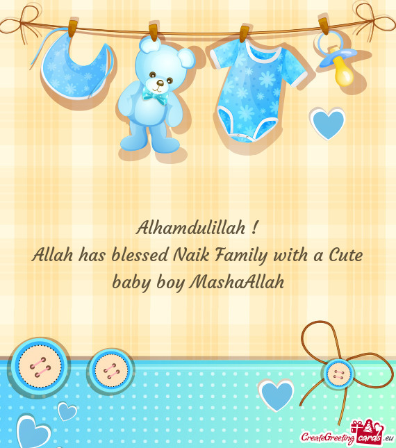 Allah has blessed Naik Family with a Cute baby boy MashaAllah