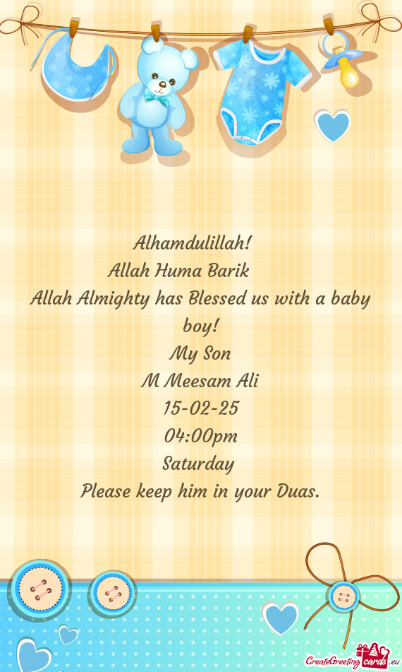 Allah Huma Barik ❤️