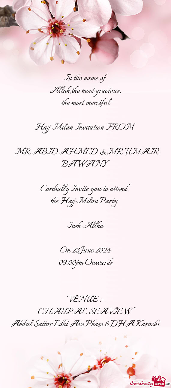 Allah,the most gracious