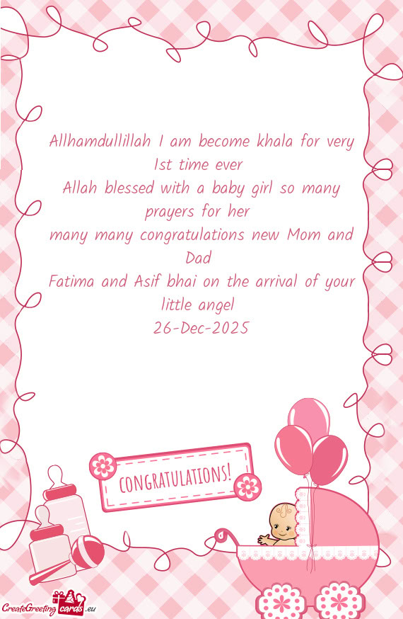 Allhamdullillah I am become khala for very 1st time ever