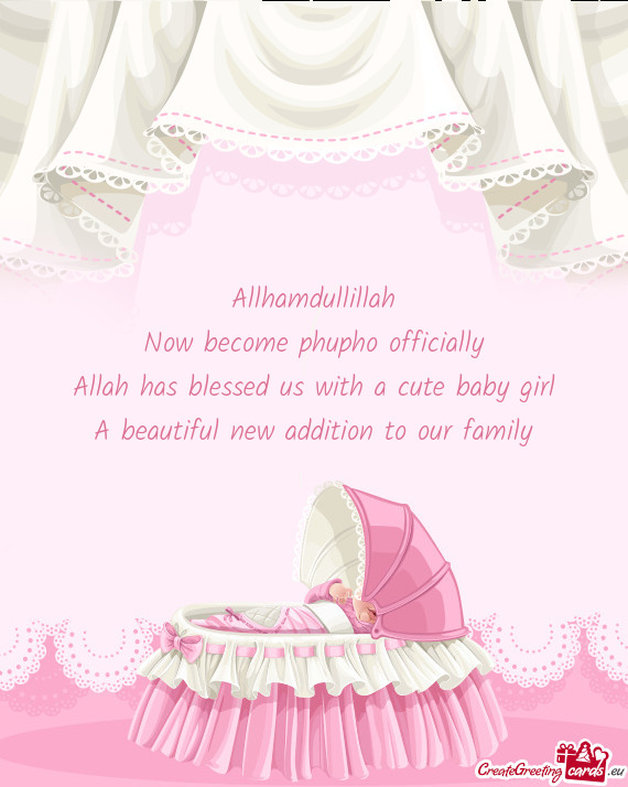 Allhamdullillah Now become phupho officially Allah has blessed us with a cute baby girl A beautif