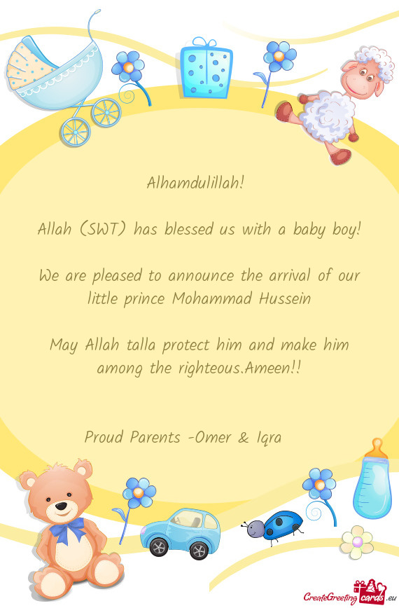 Ameen!!  Proud Parents -Omer & Iqra ❤️