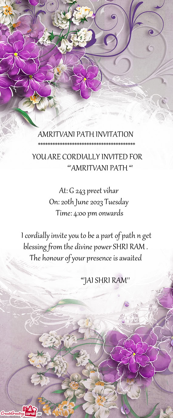 “”AMRITVANI PATH “”