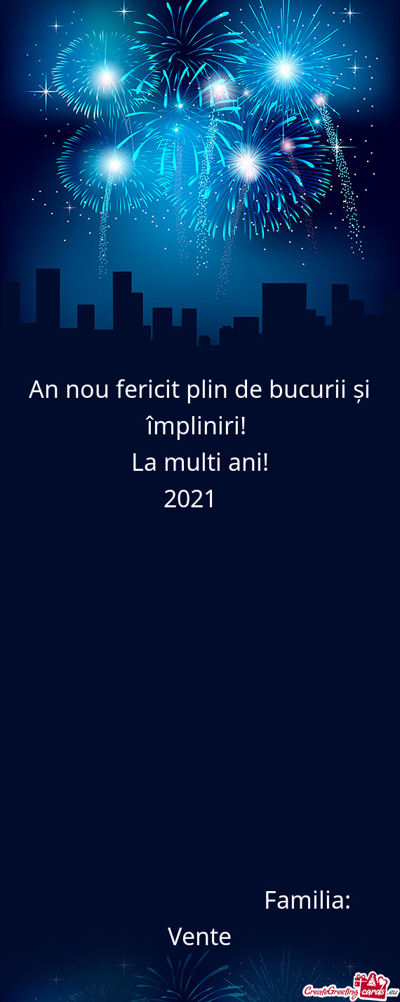 An nou fericit plin de bucurii și împliniri