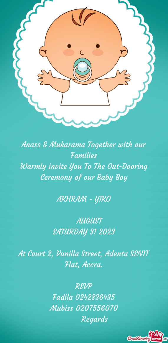 Anass & Mukarama Together with our Families