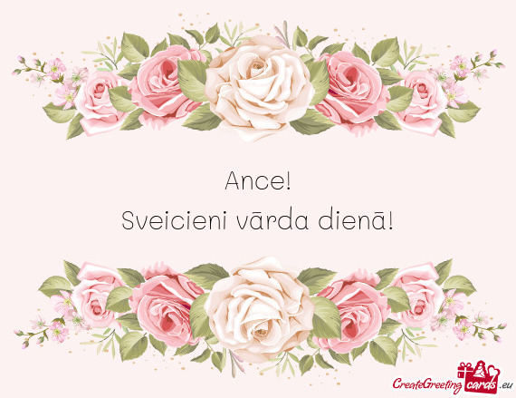 Ance! Sveicieni