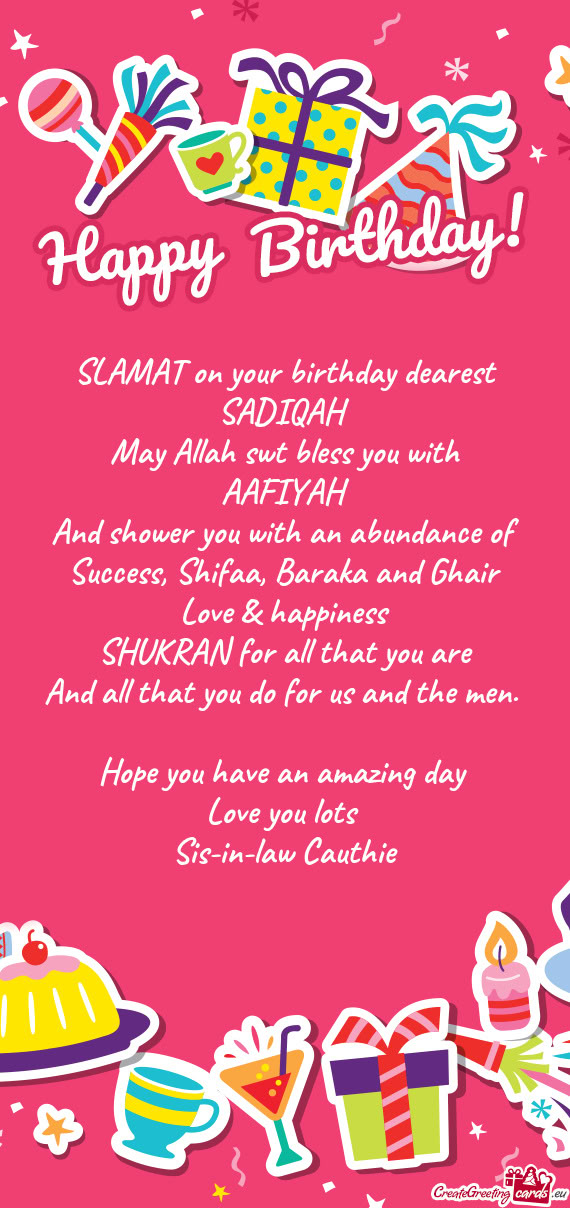 And all that you do for us and the men