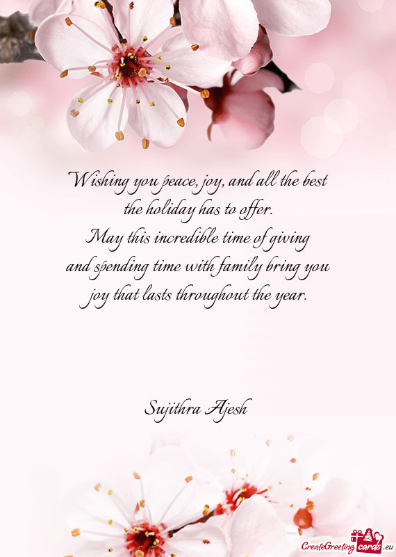 And all the best the holiday has to offer