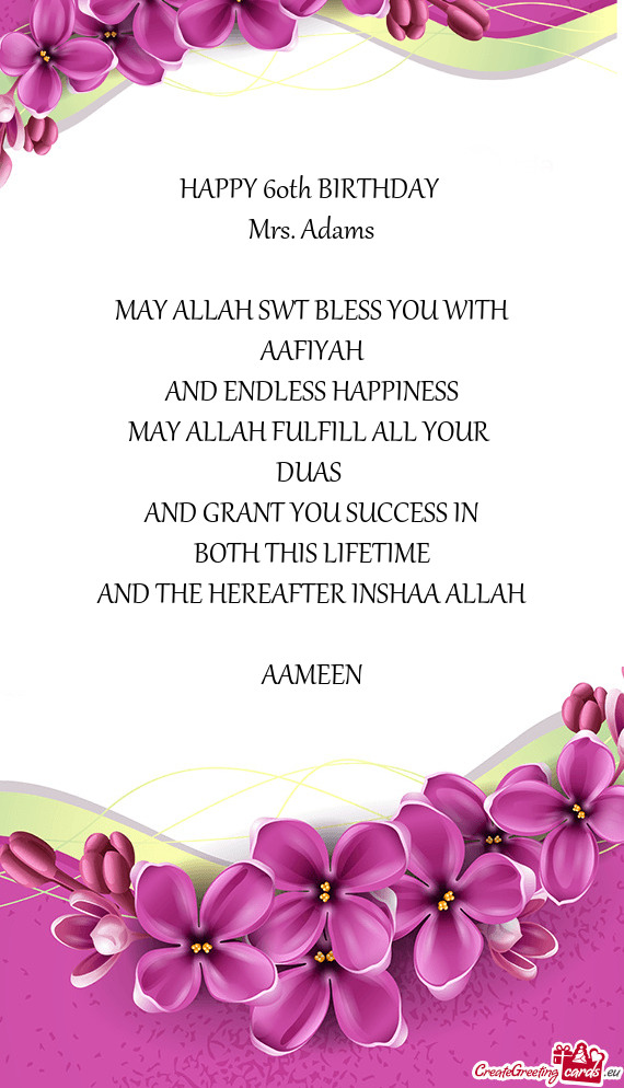 AND THE HEREAFTER INSHAA ALLAH