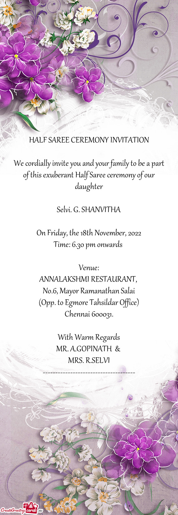 ANNALAKSHMI RESTAURANT