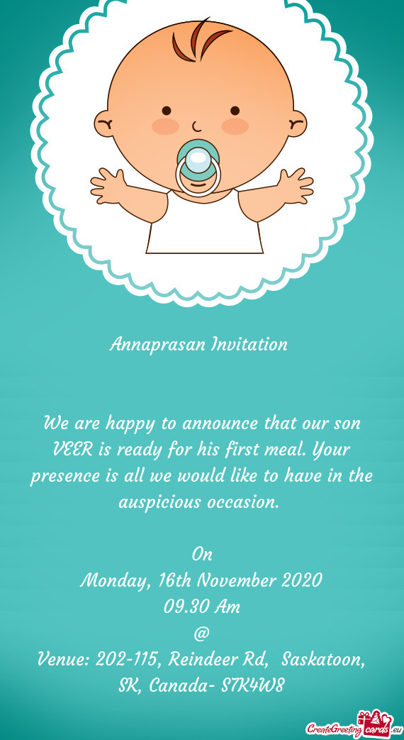 Annaprasan Invitation