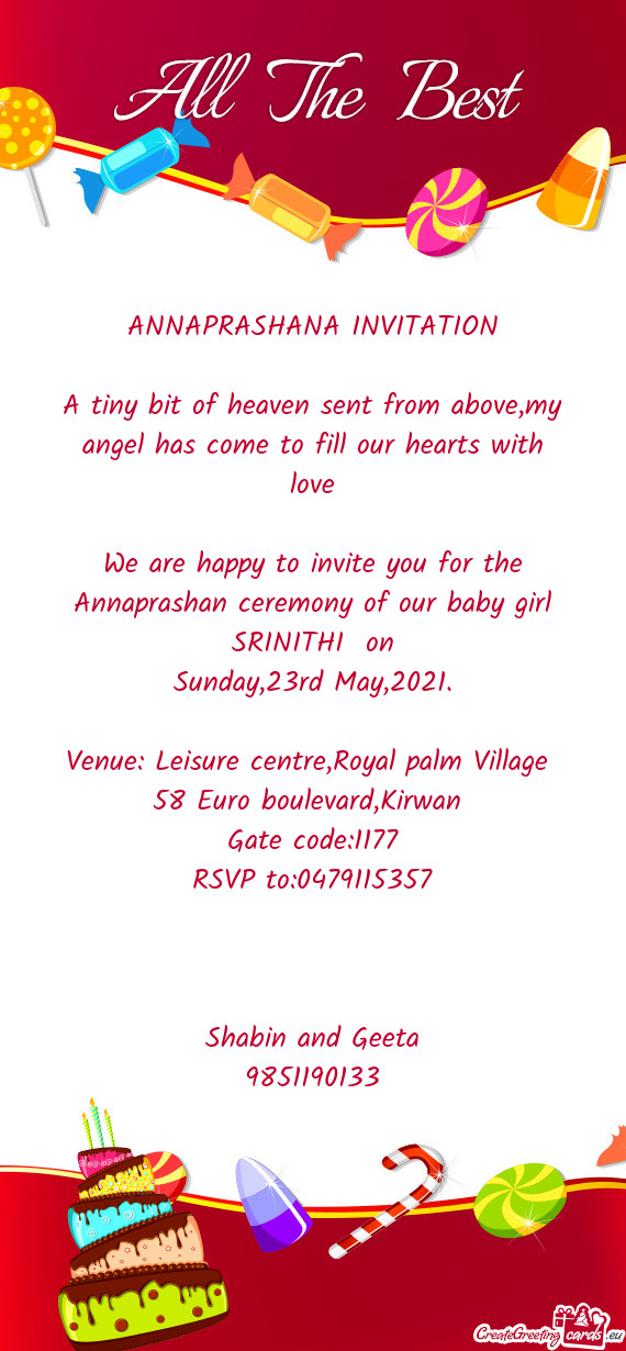 ANNAPRASHANA INVITATION