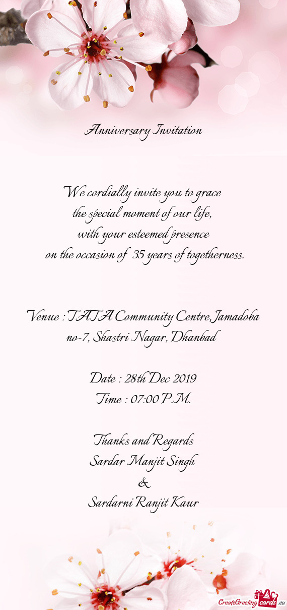 Anniversary Invitation