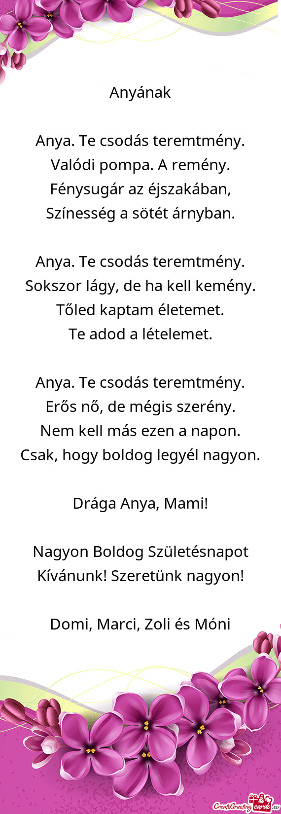 Anya. Te csodás teremtmény